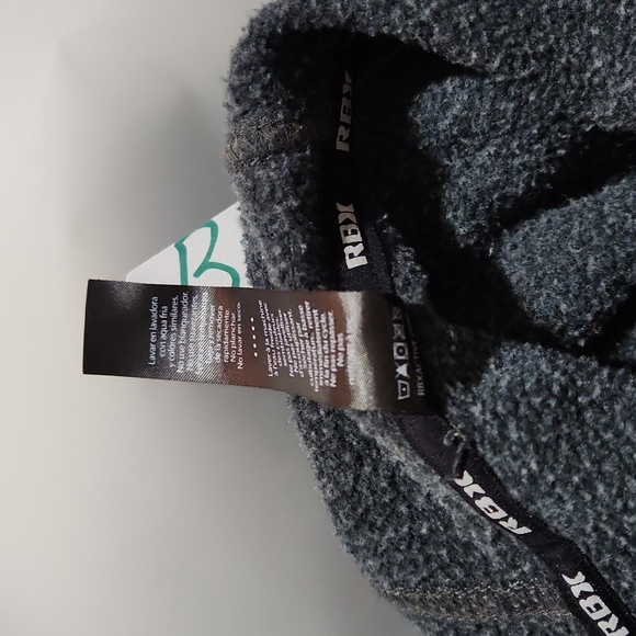 RBX MEN'S  SWEATER GRAY LOGO SPELLED OUT HOODIE HOODED PULLOVER MEDIUM - Picture 10 of 10